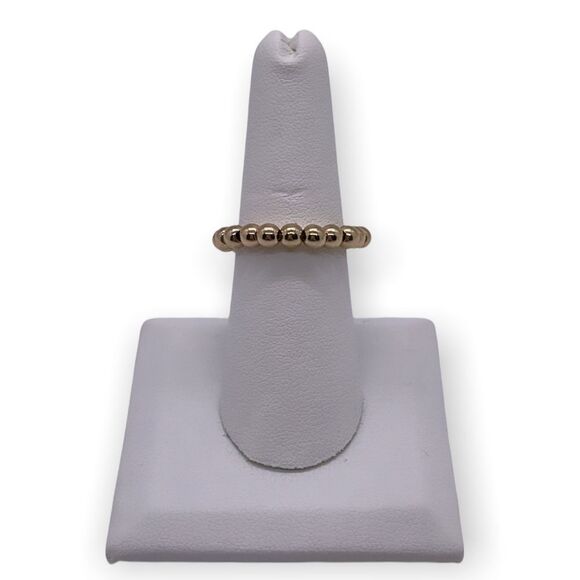NWT Wool + Pepper Co. Gold Beaded Stackable Ring - Picture 1 of 4
